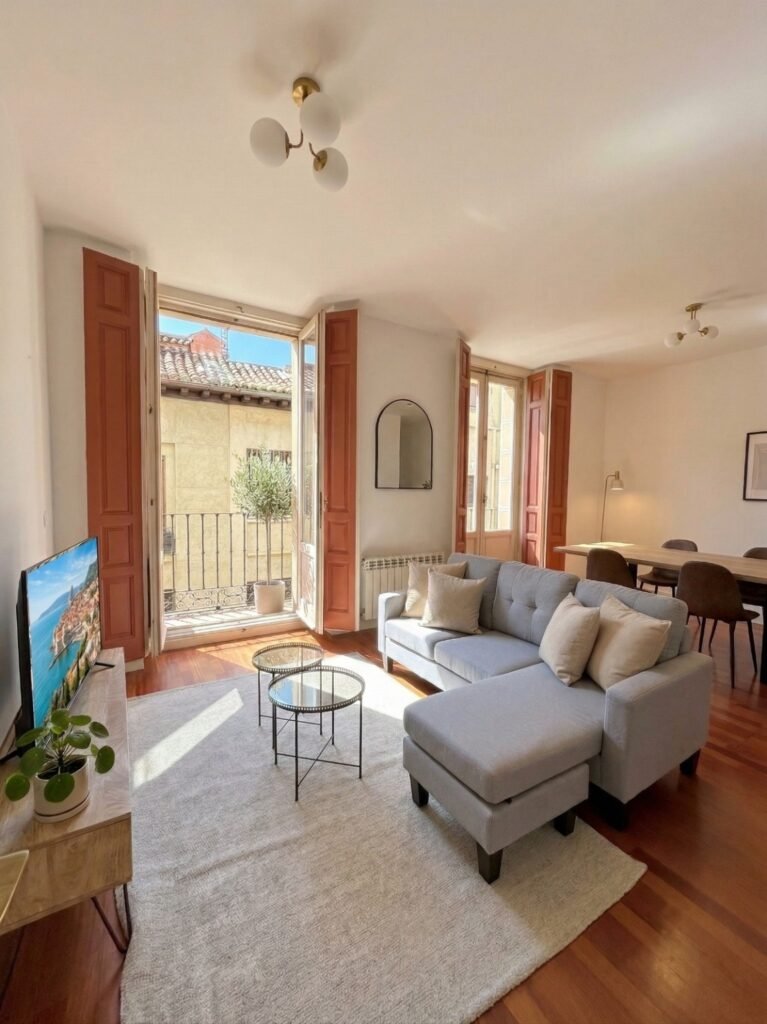 Piso con balcones en Cava Alta – Madrid